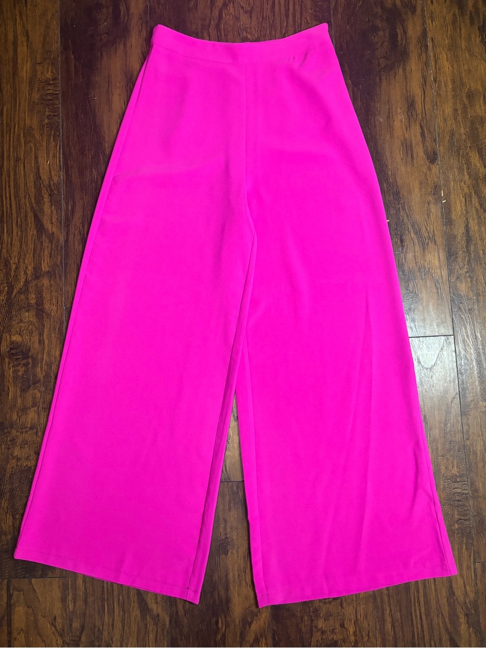 Women’s TCEC Magenta High-Waist Wide Leg Pants Size Medium Side Zipper